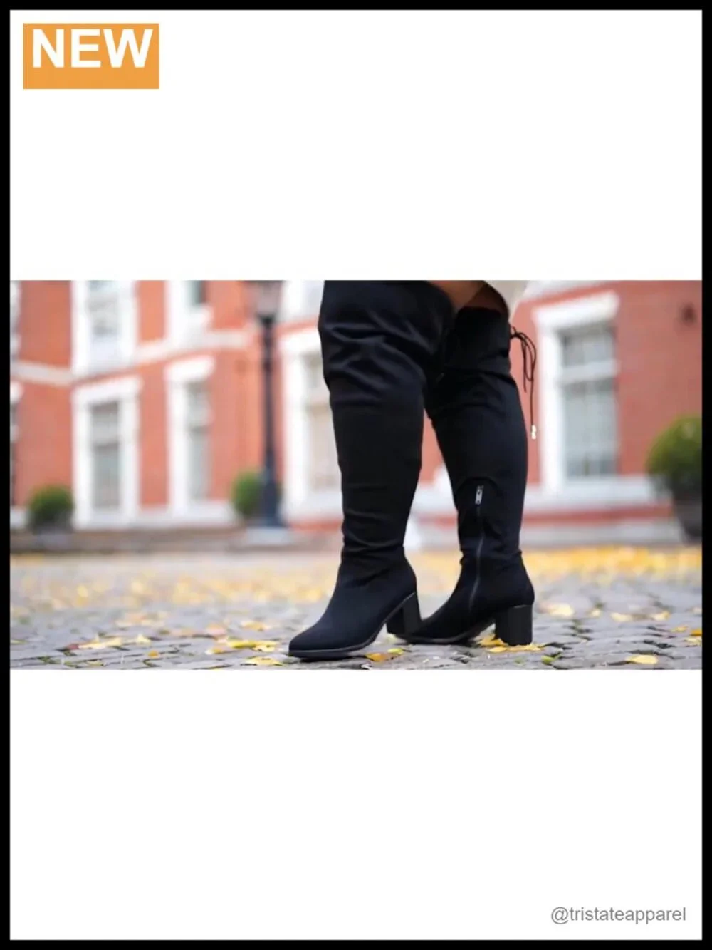 Wide Calf Over Knee Suede Tall Boots Chunky Block Heel Side Zipper